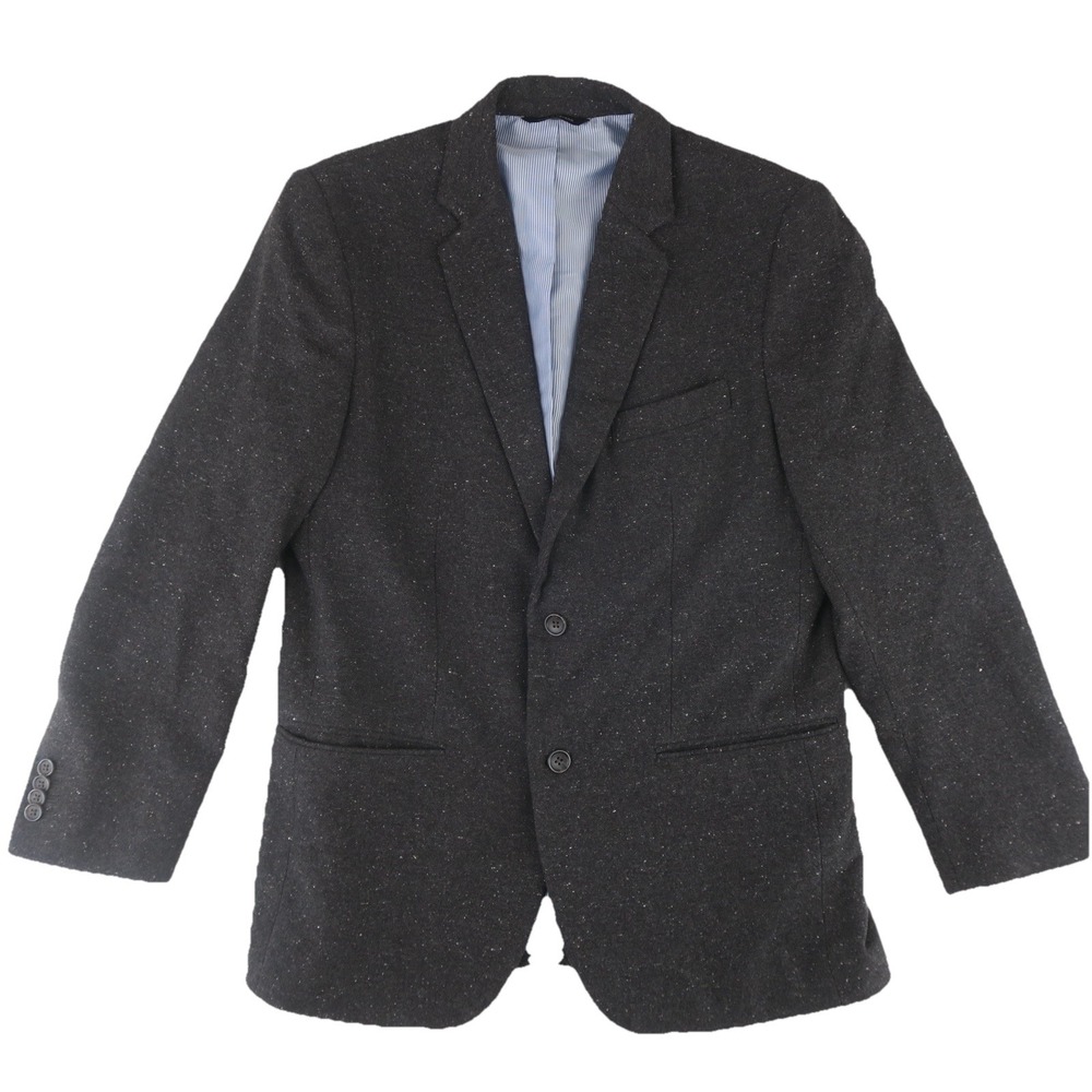 Banana Republic Wool Blend Sport Coat Blazer Mens 42 Slim‎ Regular Gray Speckled